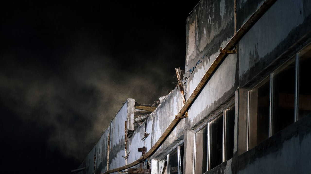 Russian drone strike on Kyiv apartment block damages medical and educational facilities, no casualties reported